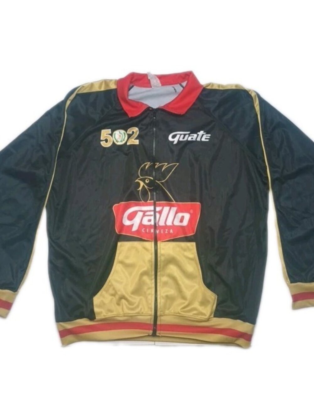 Gallo Guatemala Cerveza Vintage Full Zip Jacket Men's XL Soccer Beer Apparel